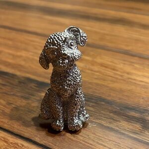 Raffine silver dog puppy pin. Very good condition.